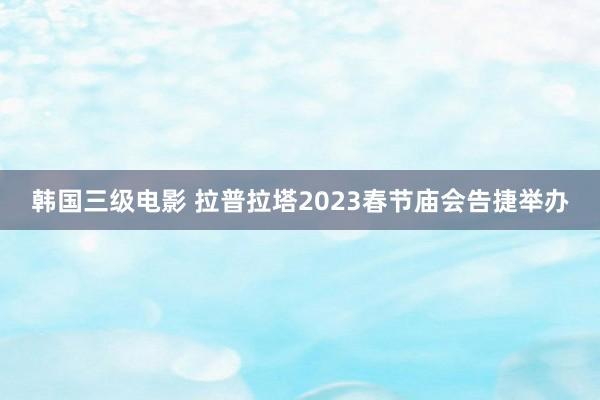 韩国三级电影 拉普拉塔2023春节庙会告捷举办