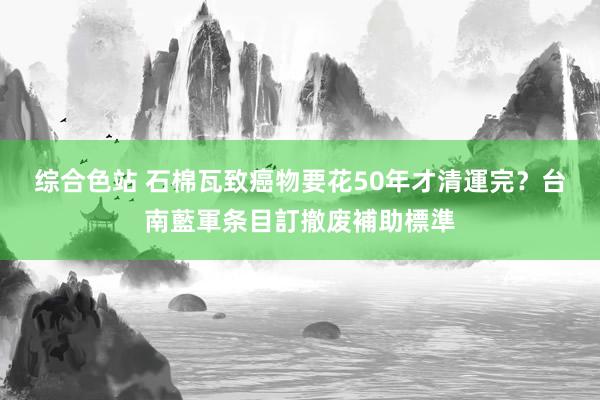 综合色站 石棉瓦致癌物要花50年才清運完？　台南藍軍条目訂撤废補助標準