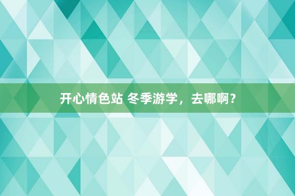 开心情色站 冬季游学，去哪啊？